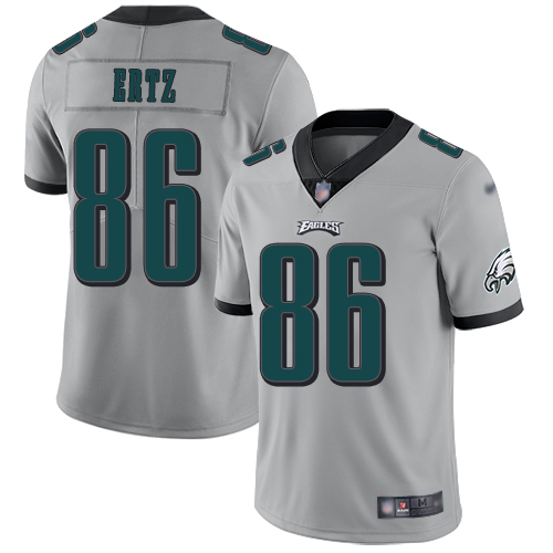 Men Philadelphia Eagles #86 Zach Ertz Limited Silver Inverted Legend NFL Jersey Football
